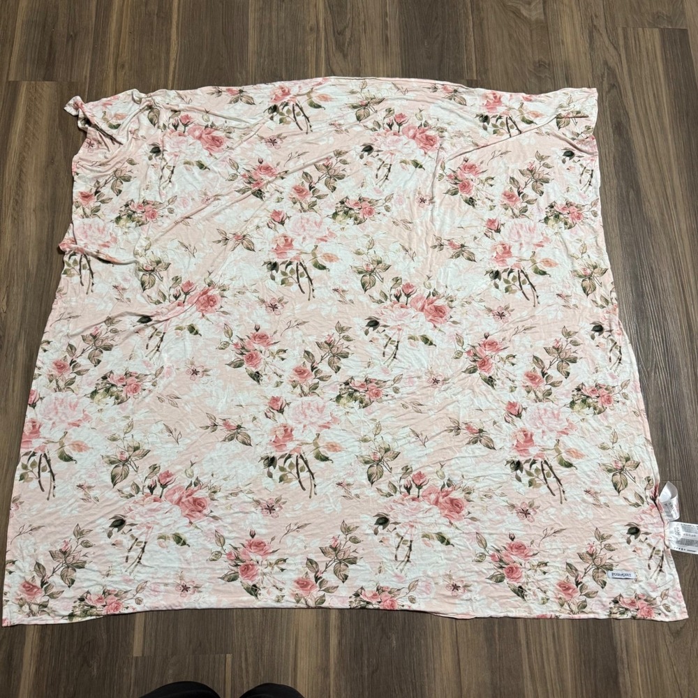 Posh Peanut Floral Rose Bamboo Swaddle Blanket Baby Girl Pink Whimsical‎